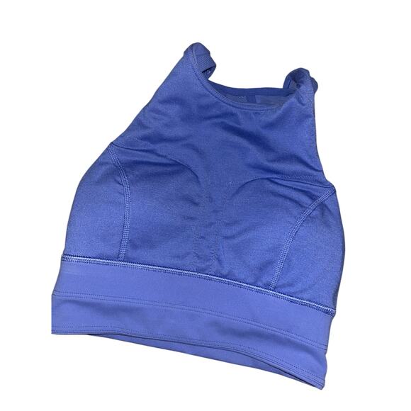 LULULEMON Everlux High Neck Train Bra Wild Indigo Sz 2 - Picture 4 of 9